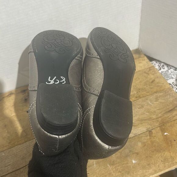 G.H Bass & Co Hilary metallic leather wingtip Oxford shoes Low Heel shimmer si - Picture 7 of 8